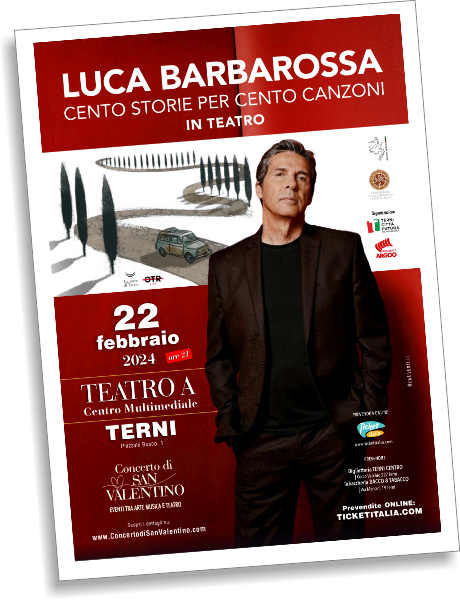 Luca Barbarossa in concerto cantautore italiano a Terni Teatro A Centro Multimediale
